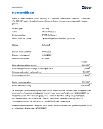 Floorplan - Walvisstraat 2D, 3111 BR Schiedam